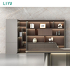 Liyu Boss Office Table And Chair Combination Simple Modern Luxury Chairman's Desk GuangDong Office Furniture factory