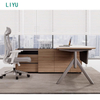 Liyu Furniture Modern Luxury Executive Modular Durable MDF L-Shaped Table Chair Set Easy Assembly for Home Commercial Office