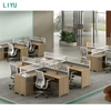 Liyu Customization Computer Desk Commercial Office Furniture Aluminum Screen Partition Cubicle Table Workstation
