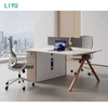 Liyu Modular 2 4 6 Office Desks Modern L Shape Workstation Office Cubicles Work Station Office Furniture Partition