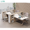 Liyu Modern Modular Office Cubicle Open Work Station Desk with Partition for Staff Modern Office Furniture Table