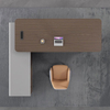 Liyu Cheap executive manager CEO office furniture white modern L shape glass office desk table de bureau