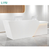Liyu Customizable Modern Reception Desk Beauty Salon Cashier Counter Table for Barber Shop Customer Service