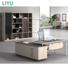 Liyu 2025 Wholesale Custom Modern Ceo Italian Wood Color Luxury Office Desk Simple Design for Family Compute Use