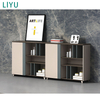 Liyu Hot Sale Durable Modern Office Furniture 6-10 Person Brown Wooden Top I-Shaped Leg Conference Desk Designer Meeting Tables