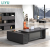 Liyu Modular Custom Luxury Work Table Furniture Wood Frame L Shape Strong Executive Boss Office Desk