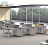 Liyu Factory Furniture Wholesale Simple 4 Seater Modular Privacy Cubical Office Workstation Partition