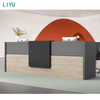 Liyu Wood Furniture Modern Design Work Desk Custom Luxury Reception Desk Office Furniture Splicing Contemporary Panel 1 Set