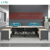 Liyu Furniture Desk Manufacturing Workstation Linear L Shape Seat Double Office Cubicle