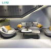 Liyu Furniture High-end Luxury PU Synthetic Leather Modern Design Office Sofas for Project