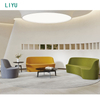 Liyu Minimalist Italian Luxury Synthetic Leather Office Design OEM/ODM Modern Reception Leather Couch Sofa Set