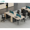 Liyu Commercial System Computer Desk Work Station Furniture Wooden Table Office Furniture