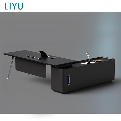 Liyu Ceo Tables Office Furniture L Shape Desks Computer Table De Bureau Business Melamine Manager Executive Office Desks