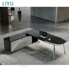 Liyu High Quality Modern L-Shape Director Office Table Executive Wood Desk for Boss Stylish Computer Desk for Office Use