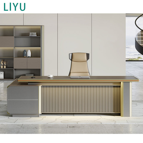 Liyu Modern Executive Office Suite Luxury Furniture Executive Office Desk for CEO