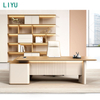 Liyu High End L-shaped Desk with Big Storage Office Furniture Executive Desk for CEO