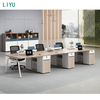 Liyu Melamine Office Table Computer Desk Wooden Furniture Free Combined Workstation Staff Desk