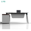 Liyu Latest Executive Office Table Designs Wooden Workstation Desk Luxury Executive L Table White Modern Manager Office Desk