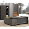 Liyu Modern Office Furniture Large L-Shaped Boss Desk Executive CEO Wooden Table Convertible & Extendable Features