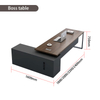 Liyu Modern L-Shaped Executive Manager CEO Desk Contemporary Wooden Office Furniture Convertible & Extendable for Home Use