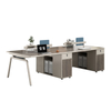 Liyu Modern 4-Person Cubicle Office Computer Desk Modular Wooden Partition Workstation with Iron for Home Use