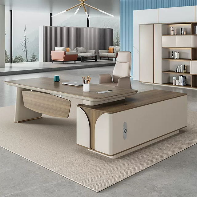 Liyu Commercial Furniture Supplier Simple CEO Work Desks Wooden Adjustable Modern L Shaped Office Tables