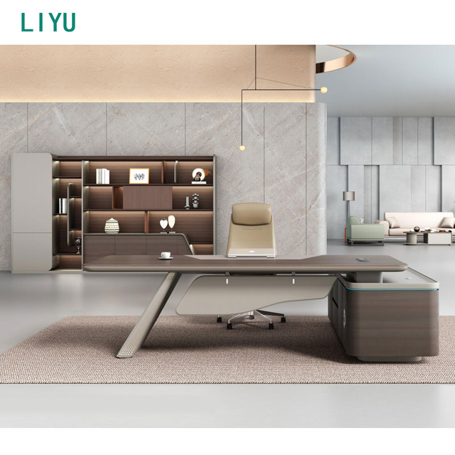 Liyu 2025 New Design Modern Manager Executive Desk Office Table Design Mobilier De Bureau
