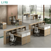 Liyu Customization Computer Desk Commercial Office Furniture Aluminum Screen Partition Cubicle Table Workstation