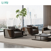 Liyu Office Furniture Customizable Modular Restaurant & Bar Sofa Long Hotel Lobby Seating for Big Spaces & Villas Made of Wood