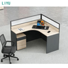 Liyu Factory Supplier Offical Table Officer Desk L Shape Wood Partition Modular Cubicle Office Furniture