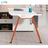 Liyu Simple Computer Table Office Furniture L Shaped Mdf Melamine Wooden Manager Executive Desks Office Table