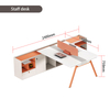 Liyu Furniture Face To Face Wooden Frame Modular Cubicles Workstation Office Table with Divider