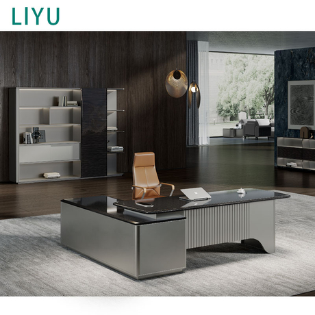 Liyu Modern Design Executive Office Desk Wood Panel Material for Manager Office Furniture