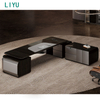 Liyu High Quality Office Furniture Modern Design Chairman Veneer Large CEO Executive Office Wooden Desk
