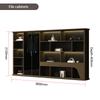 Liyu Furniture Durable L-Shaped Home Office Desk Iron Workstation with Storage Drawers And Wood Panel Style