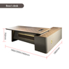 Liyu Light Luxury Boss Desk with Shelf General Manager Large Simple Modern Office Table Work Desk Office Manager Desk