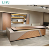 Yolanda Hot Sale Office Furniture Wooden Desktop Office Computer Desk with Storage Cabinet