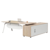 Liyu Cheap High-end Luxury Office Furniture White L-shaped Expandable with Drawers CEO Management Office Executive Desk