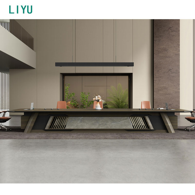 Liyu Office melamine board meeting room desk luxury office conference table office table and chair set