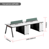 Liyu Open Space Furniture Modern Office Cubicles Work Station Desk Office Furniture 2 Person Staff Desk Wooden Workstation