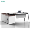Liyu Latest Executive Office Table Designs Wooden Workstation Desk Luxury Executive L Table White Modern Manager Office Desk