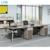 Liyu Modern Open Space Coworking Modular Office Table Work Station Desk Furniture 4 Seater Person Staff Office Workstation
