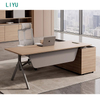 Liyu Furniture Modern Luxury Executive Modular Durable MDF L-Shaped Table Chair Set Easy Assembly for Home Commercial Office