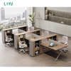 Liyu Mobilier De Bureau Professional Factory 2 Person Standing Table Import Furniture Office Desk Partition From China