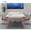 Liyu Modern Large Modular Conference Table for Home School Office Meeting Room Fashionable Wooden Material for 4 8 10 12 People