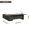 Liyu Modular Custom Luxury Home Office Work Furniture LED Light Computer Desk Office Desk with Lamp