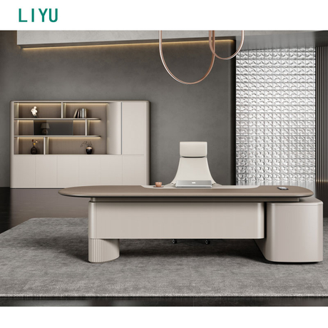 Liyu Modern Office Furniture Table Executive Ceo Office Desk with Sub-cabinet