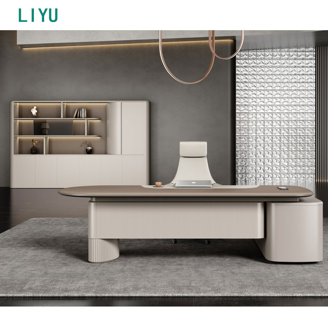 Liyu Modern Office Furniture Table Executive Ceo Office Desk with Sub-cabinet
