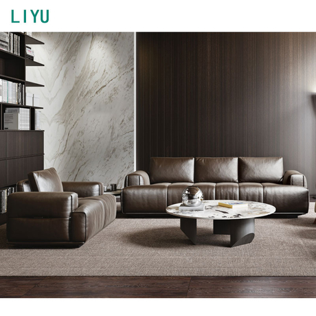 Liyu Meubles De Bureau Office Furniture Italian Style Light Luxury Style Living Room Sofas Modern Luxury Sofa Set Furniture