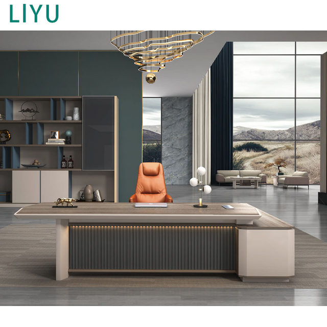 Liyu Modern And Fashionable Executive Desk Chair Combination Managers Female Bosses Presidents-Simple Office Supervisor Desk
